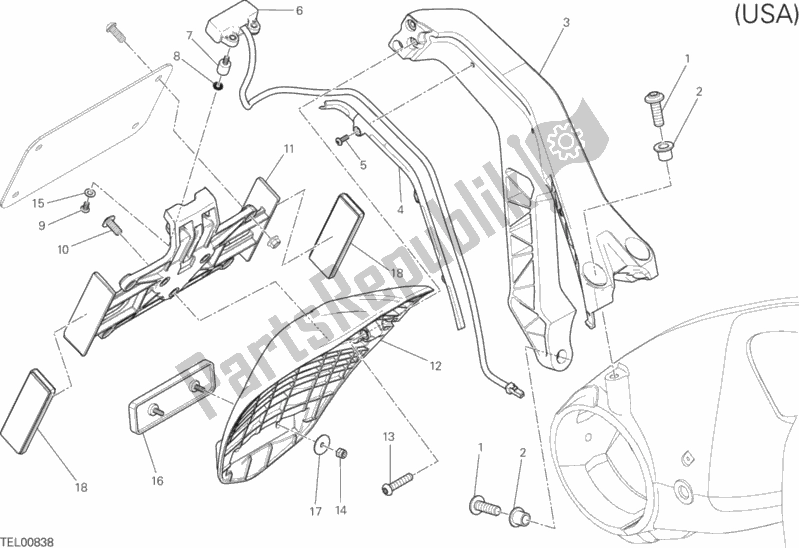 Wszystkie części do Uchwyt Na Talerze Ducati Monster 1200 S USA 2015